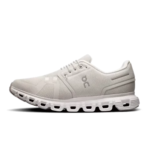 On Cloud 6 Wide Women Pearl White Shoes