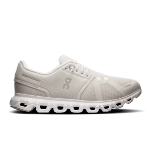 On Cloud 6 Wide Women Pearl White Shoes