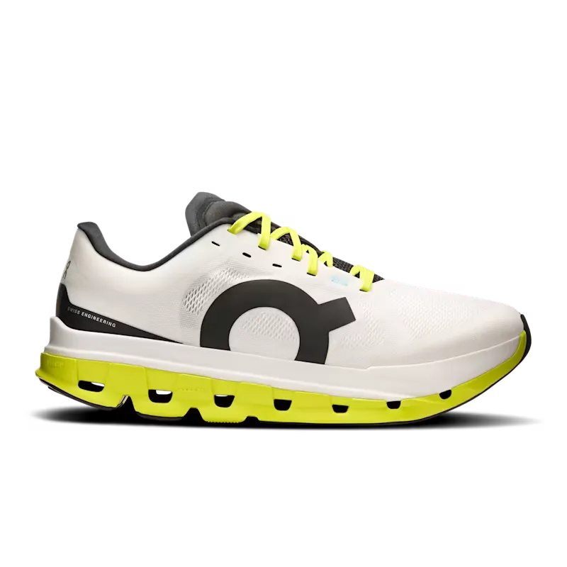 On Cloudflow 5 Men White Lime Shoes On Cloudflow 5 Men White Lime Shoes